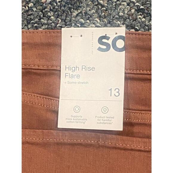 SO Women's junior’s Flare Jeans - Size 13 - pink/Brown - Picture 2 of 6